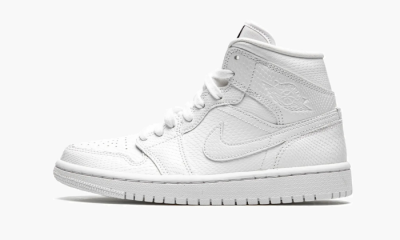 AIR JORDAN 1 MID MNS WMNS "White Snakeskin" - 5.5W