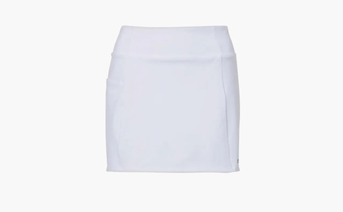 Alo Yoga Airbrush High-Waist Good Form Tennis Skirt White 