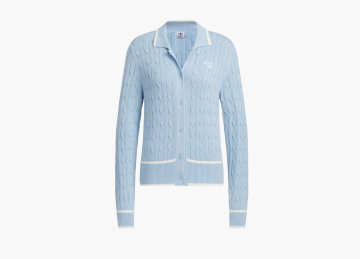 Adidas Originals Retro Sports Sporty Club Cardigan Clear Sky 