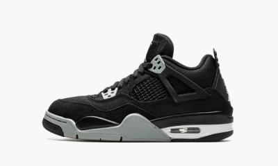 Jordan 4 Retro GS "Black Canvas" - 5.5Y