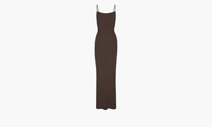 SKIMS Soft Lounge Long Dress Brown  SKIMS Soft Lounge Long Dress Brown