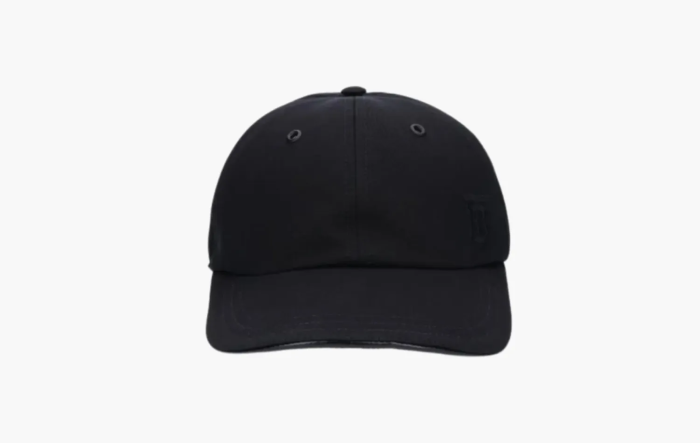 Burberry Embroidered Monoghram Gabardine Cap Black  Burberry Embroidered Monoghram Gabardine Cap Black