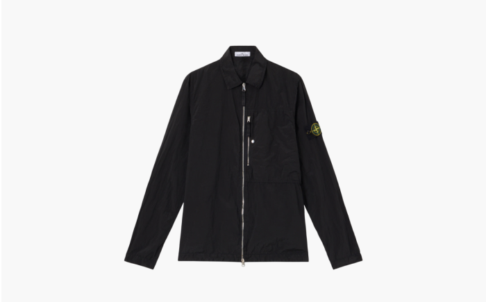 Stone Island Nylon Metal In Econyl Overshirt Black 