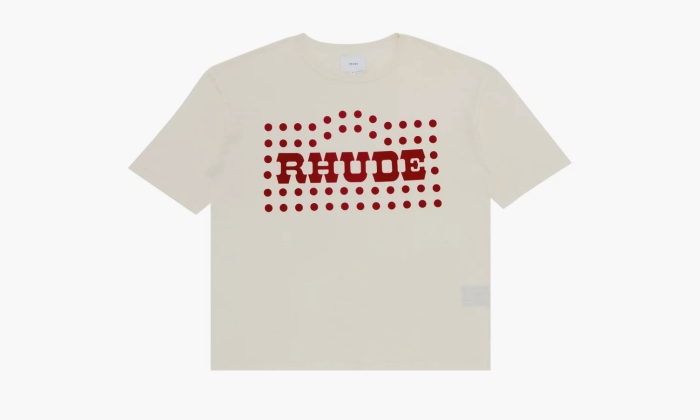 RHUDE Flocked Burnout Tee "Vintage White" (Футболки) фото - FW23TT07012611