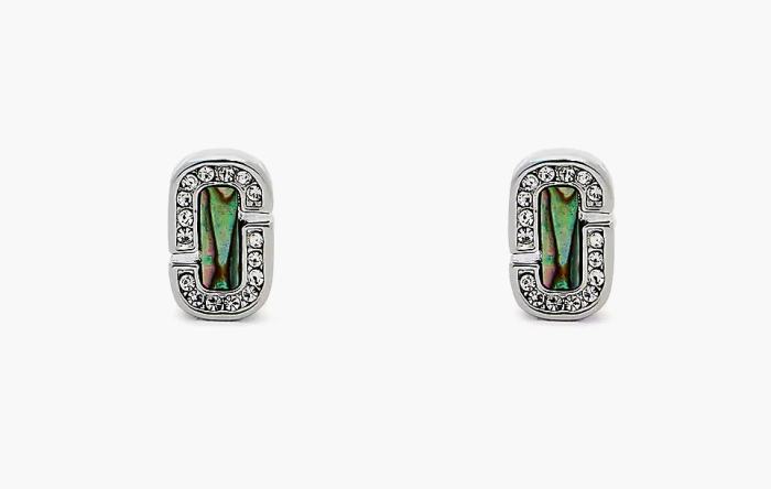 Marc Jacobs The J Marc Luxe Abalone Earrings Silver  Marc Jacobs The J Marc Luxe Abalone Earrings Silver