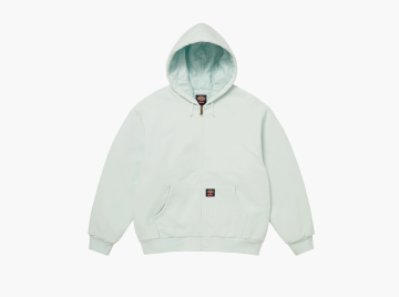 Supreme x Dickies Quilted Lined Zip Up Hooded Sweatshirt Pale Blue 