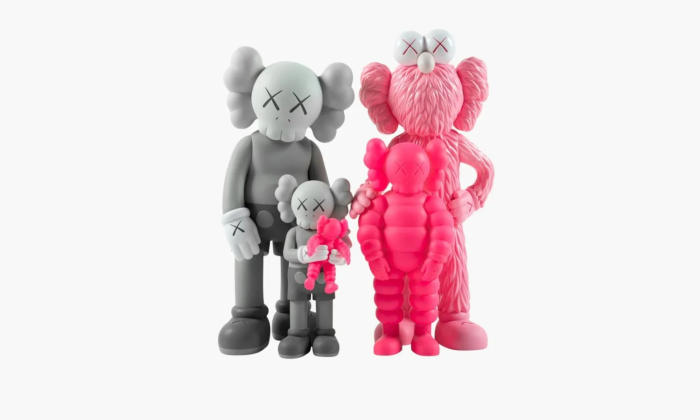 Family Vinyl Figures Grey Pink 