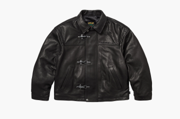 Supreme x Schott Leather Clip Jacket Black 