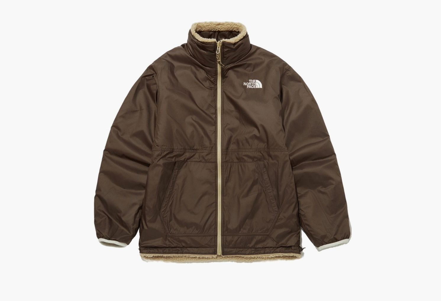 The North Face Reversible Fleece Jacket Beige  The North Face Reversible Fleece Jacket Beige