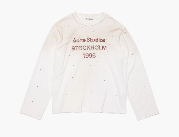 Acne Studios Logo T-Shirt Dusty White 