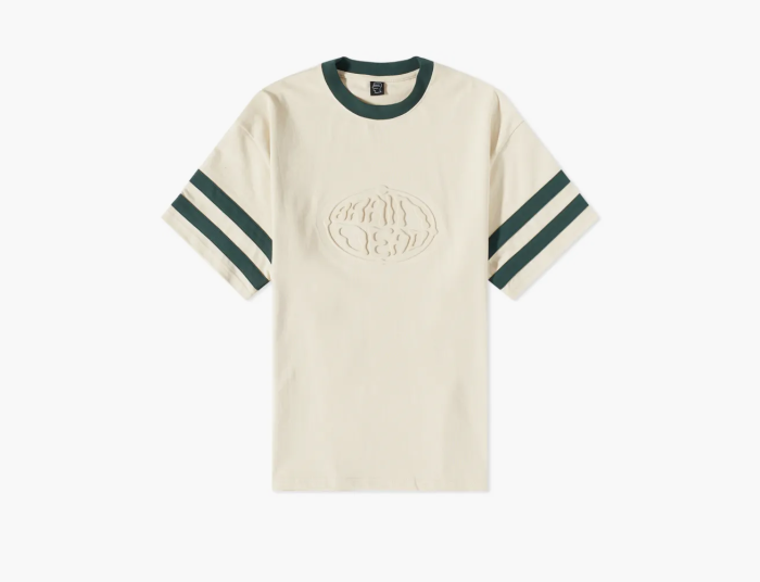 Brain Dead Embossed Worldwide T-Shirt Natural 