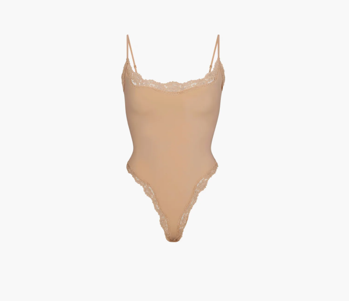 Skims Fits Everybody Lace Cami Bodysuit Clay  Skims Fits Everybody Lace Cami Bodysuit Clay