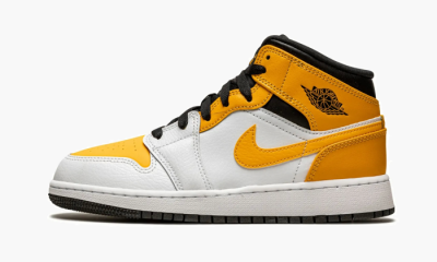 Jordan 1 Mid GS "White / University Gold" - 5.5Y
