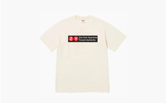 Supreme Zoo York Transit Tee White  Supreme Zoo York Transit Tee White