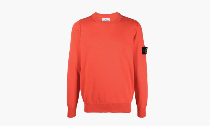Stone Island Logo Patch Crewneck Pink 