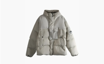 C.P. Company Hooded Puffer Jacket Grey 