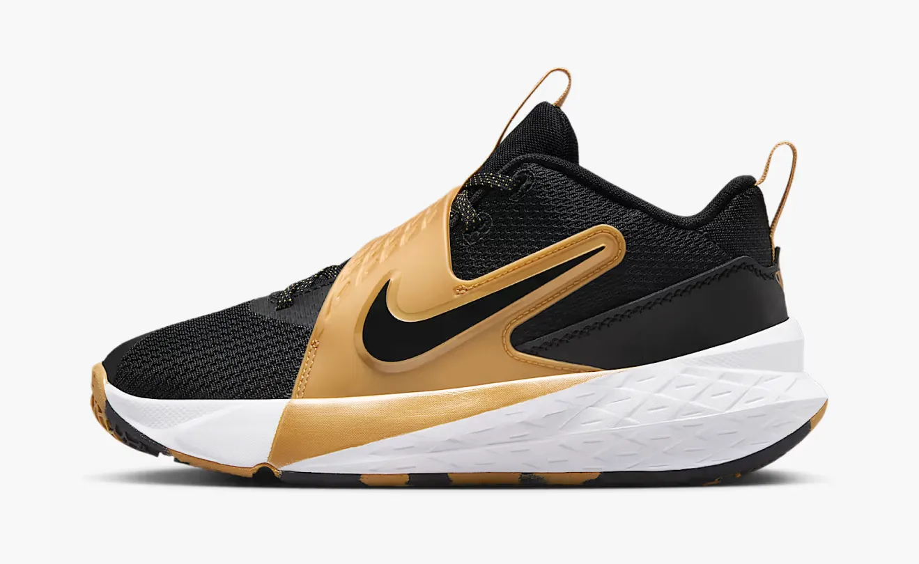 Nike Team Hustle D12 GS Black Metallic Gold