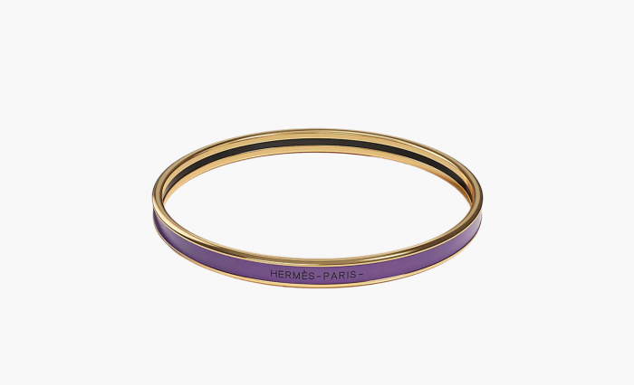 Hermès Enamel Bangles Unisex "Purple" 