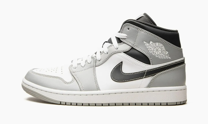 Air Jordan 1 Mid GS Light Smoke Grey Anthracite 