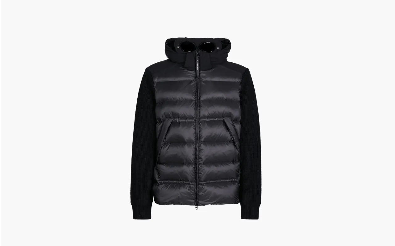 C.P. Company Merino Nylon Mixed Goggle Jacket Black  C.P. Company Merino Nylon Mixed Goggle Jacket Black