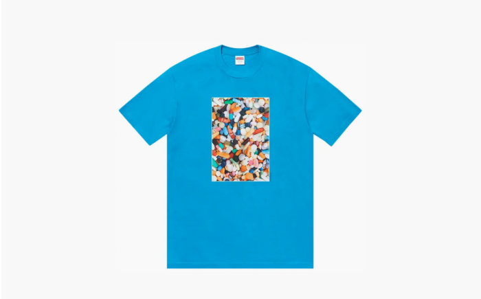 Supreme FW20 Pills Tee Bright Blue  Supreme FW20 Pills Tee Bright Blue