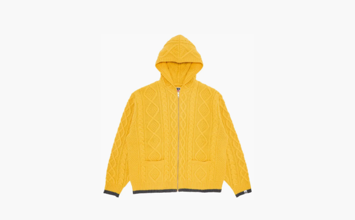 Supreme x Goodenough Zip Up Hooded Sweater "Yellow" 
