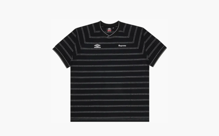 Supreme x Umbro Stripe Soccer Jersey Black 