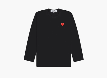 Comme des Garçons Play Heart Emblem Long-Sleeve Shirt Black 