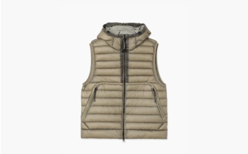 C.P. Company Goggles-Detail Padded Vest Brown 