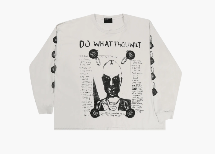 Enfants Riches Déprimés Do What Thou Wilt Long-Sleeve T-Shirt Faded White 