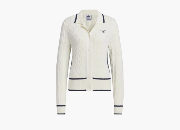 Adidas Originals Retro Sports Sporty Club Cardigan Off White 