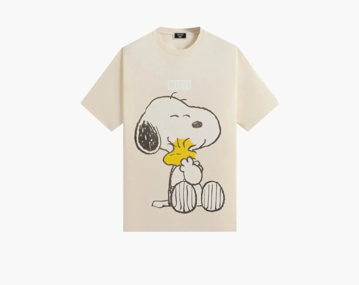 Kith For Peanuts Hug Vintage Tee Sandrift  Kith For Peanuts Hug Vintage Tee Sandrift
