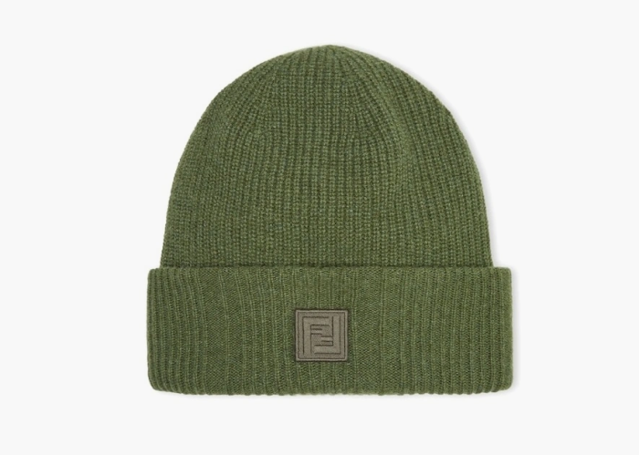 Fendi Wool Blend Beanie Green  Fendi Wool Blend Beanie Green
