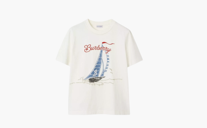 Burberry Printed crew neck t-shirt "White" 