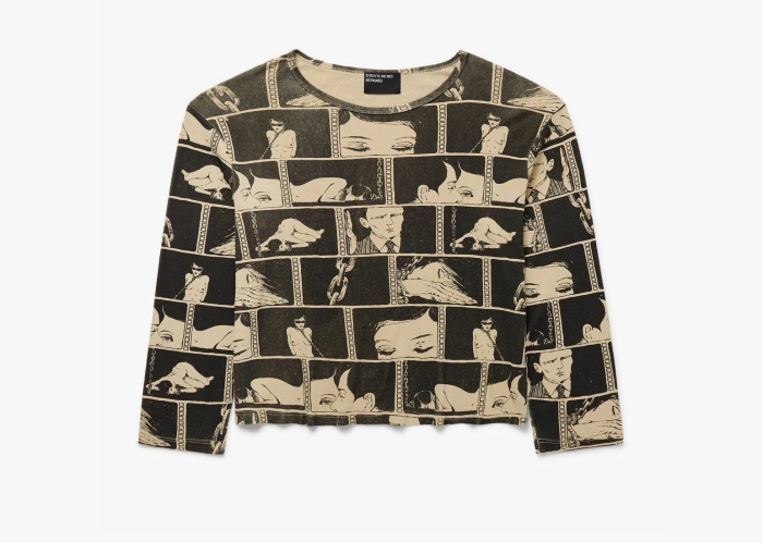 Enfants Riches Déprimés Diary Long Sleeve T-Shirt Ivory/Black  Enfants Riches Déprimés Diary Long Sleeve T-Shirt Ivory/Black