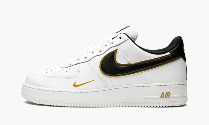 Nike Air Force 1 Low '07 Lv8 Double Swoosh - White Metallic Gold 