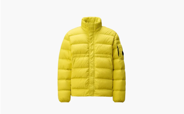 C.P. Company Chrome-R Logo-Appliquéd Quilted Crinkled Yellow 