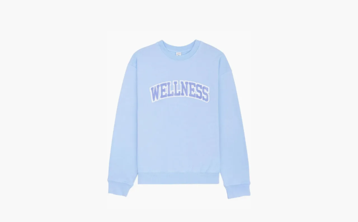Sporty & Rich Wellness Cotton Sweatshirt Blue 