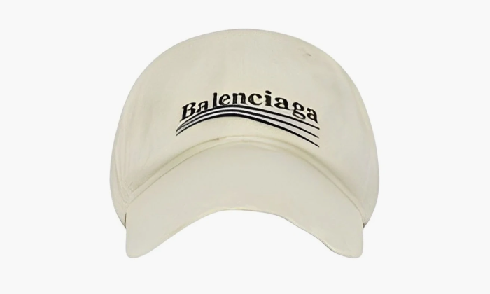 Balenciaga Political Campaign Destroyed Cap Beige  Balenciaga Political Campaign Destroyed Cap Beige