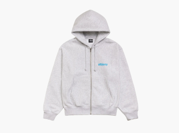 Stussy Built Tough Zip Hoodie Ash Heather 