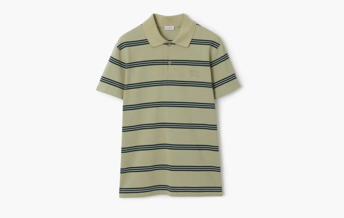 Burberry Striped Cotton Polo Shirt  Shire 