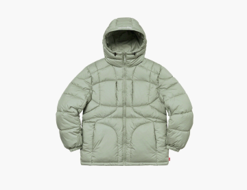 Supreme Warp Hooded Puffy Jacket Sage 