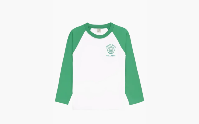 Sporty & Rich Ny Running Club Long-sleeve T-shirt White Green 