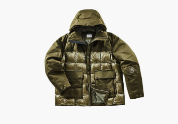 Spyder x C.P. Company AAC Spliced ​​Limited Edition Hooded Down Jacket Ivy Green 