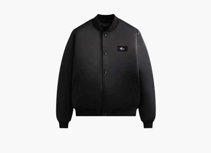 Kith For Peanuts Satin Bomber Jacket Black  Kith For Peanuts Satin Bomber Jacket Black