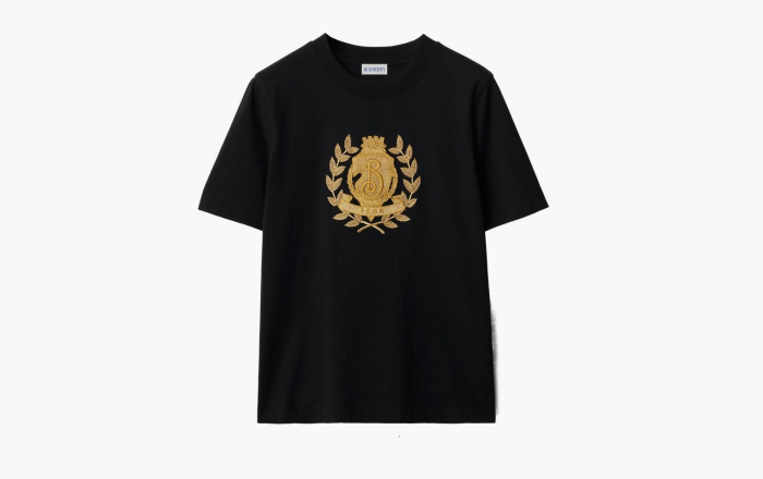 Burberry B Crest Cotton T-shirt  "Black" 