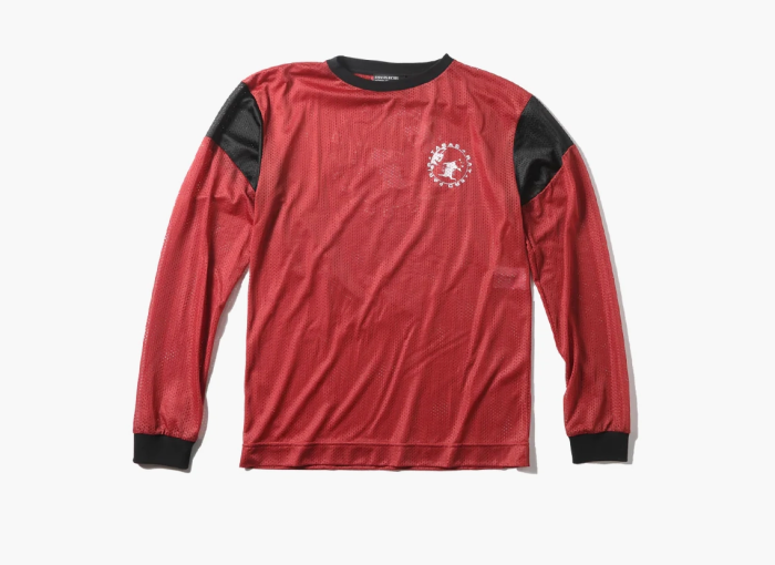 Enfants Riches Déprimés Tabac Rat Mesh Long-Sleeve T-Shirt Red/Black  Enfants Riches Déprimés Tabac Rat Mesh Long-Sleeve T-Shirt Red/Black