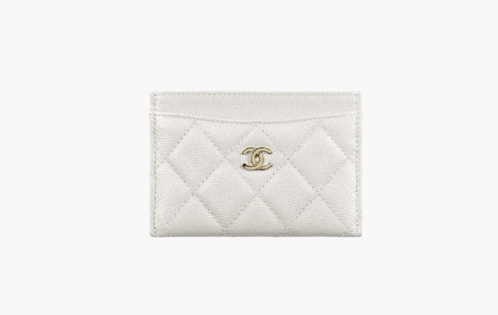 Chanel СС Mini Logo Calfskin Leather Cardholder White  Chanel СС Mini Logo Calfskin Leather Cardholder White