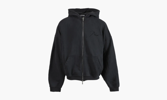 RHUDE Zipped Hoodie Black  RHUDE Zipped Hoodie Black