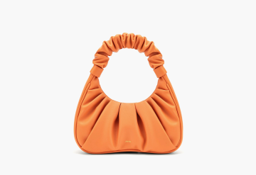 JW PEI Gabbi Ruched Hobo Handbag Orange 